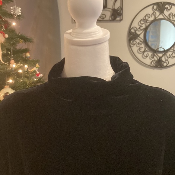VELVET SZ 3X LONG SLEEVE BLACK ELEGANT DRESS. NEVER WORN, STUDIO C - Picture 2 of 11